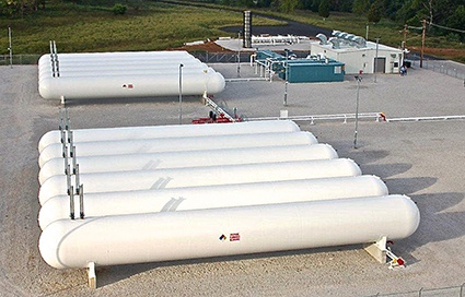 Ely Energy SNG System - 12 60,000 Gallon lpg tanks - turnkey bulk plant engineering fabrication construction services