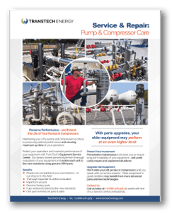 Pump & Compressor Maintenance & Repair - Free Brochure