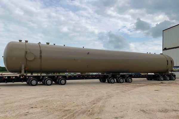 60,000 Gallon Surge Drum Heavy Hauling & Delivery